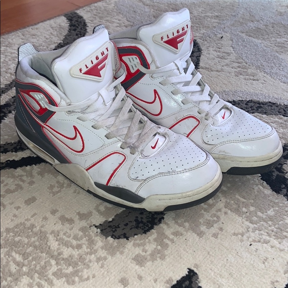 Nike Air Flight Shoes White/ Red
